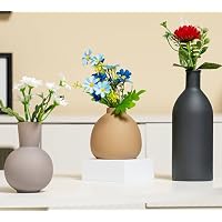 Amazon.co.jp: 陶器 花瓶 3点セット 北欧 ボホー風 おしゃれ ミニ 小型
